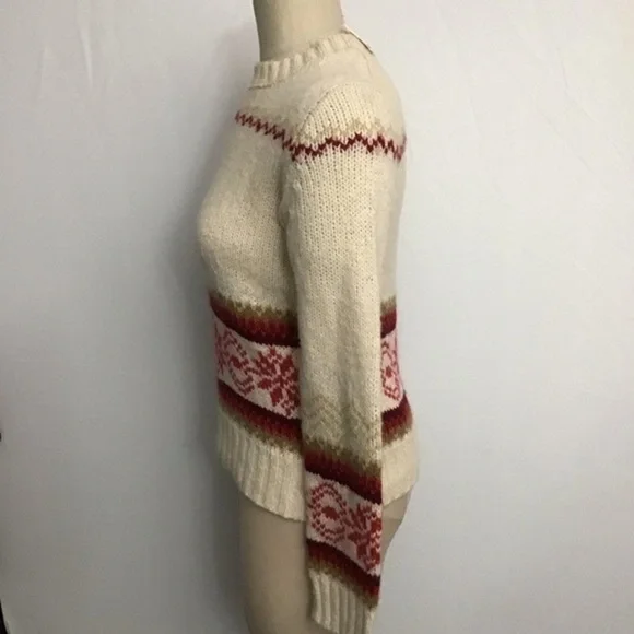 NWT J. Crew Wool Blend Sweater Medium Ivory - Picture 4 of 8